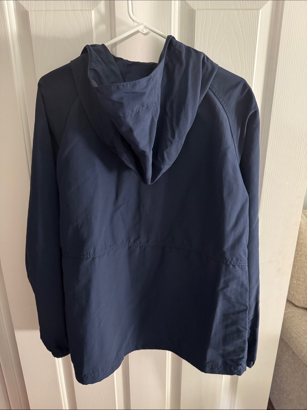 L.L. Bean Navy Windbreaker with Yellow Drawcords - Picture 5 of 5